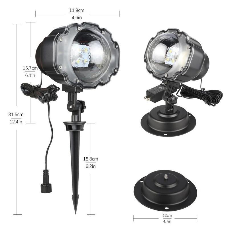 Proyector de Luces Navideñas LED con Efecto Nieve