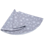 Falda Gris con Copos para Arbol