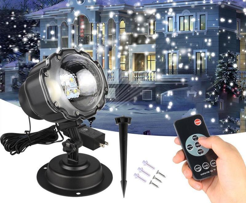 Proyector de Luces Navideñas LED con Efecto Nieve