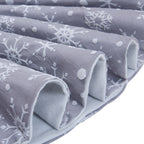 Falda Gris con Copos para Arbol