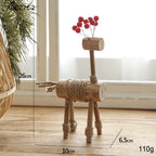 Adornos de ciervo de madera maciza para decoración navideña