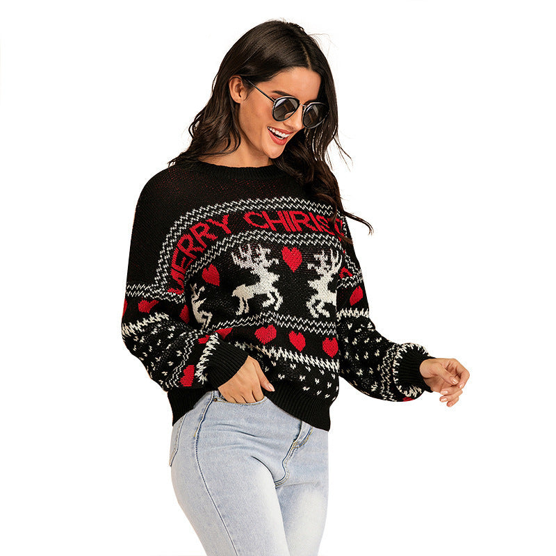 Jersey Navideño Negro con Renos