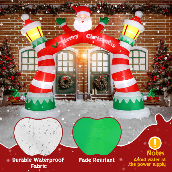 Arco Inflable Navideño “Merry Christmas” con Santa y Luces LED