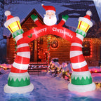 Arco Inflable Navideño “Merry Christmas” con Santa y Luces LED