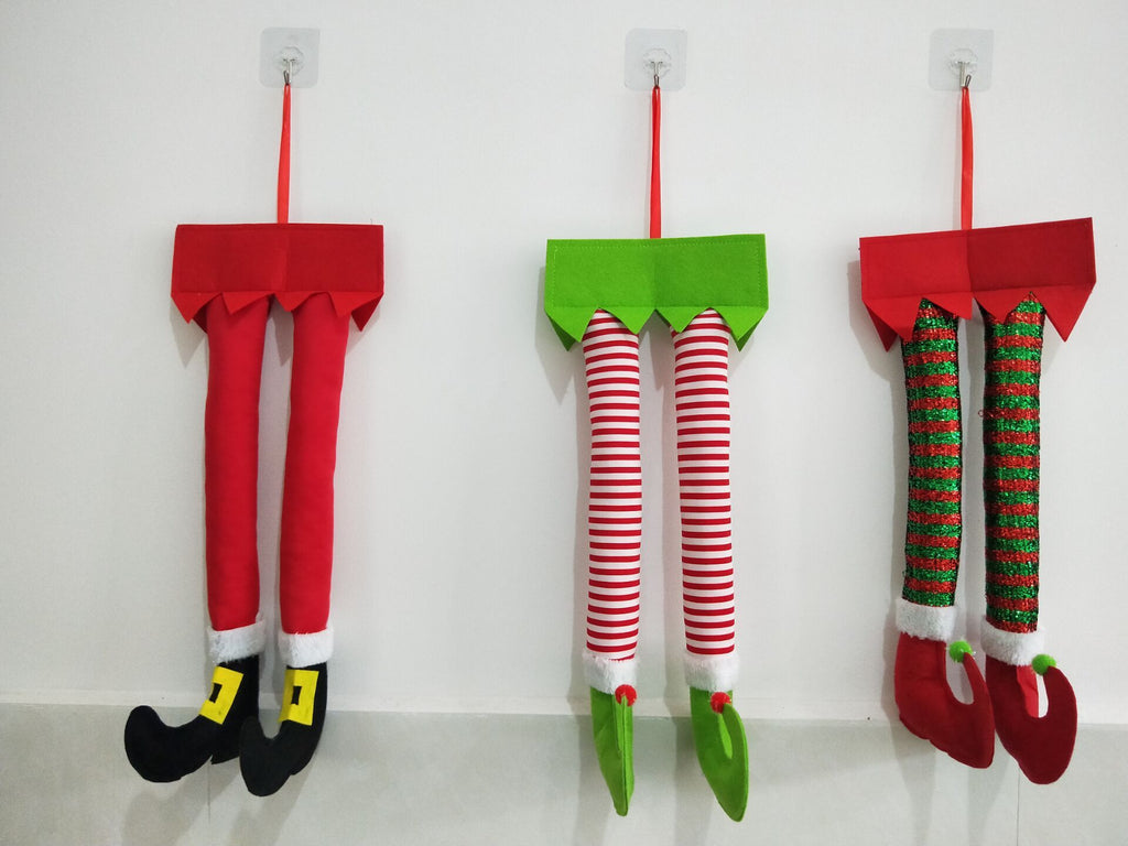 Piernas Decorativas Navideñas