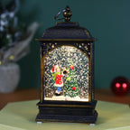 Farol Navideño Decorativo con Nieve Artificial