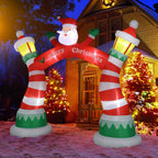 Arco Inflable Navideño “Merry Christmas” con Santa y Luces LED
